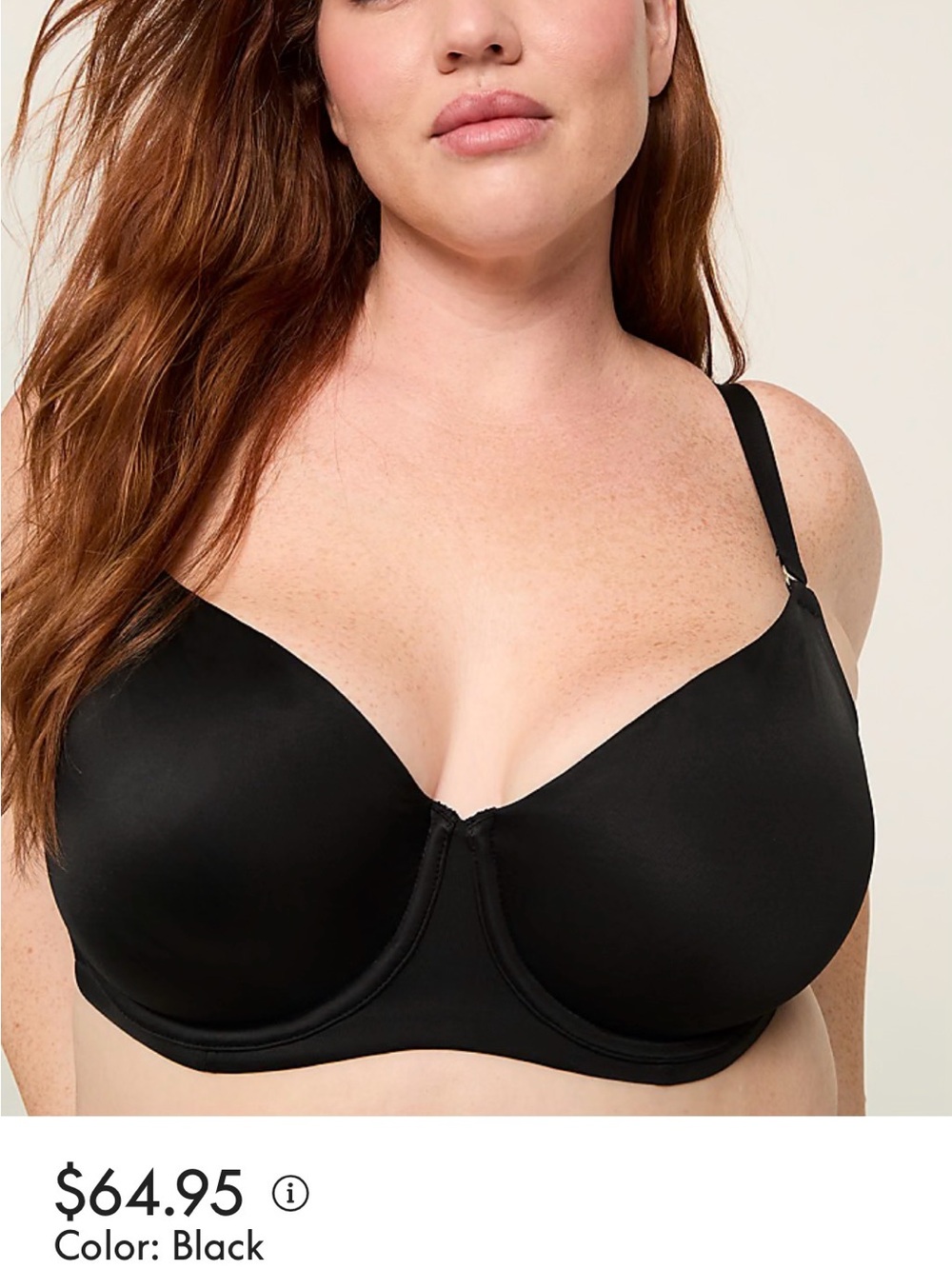 Cacique Black Smooth Underwire Bra 36G